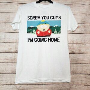 South Park Graphic T Shirt Size S/P Screw You Guys I'm Going Home Cartman